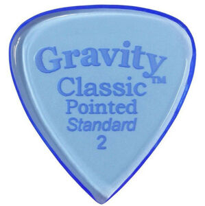 Gravity Picks GCPS2P Classic Pointed Standard 2.0mm Polished Blue