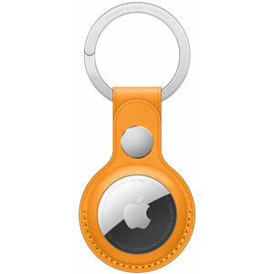 Apple AirTag Leather Key Ring Oranžová