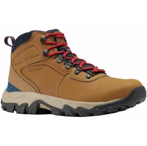 Columbia Pánske outdoorové topánky Men's Newton Ridge Plus II Waterproof Hiking Boot Light Brown/Red Velvet 45
