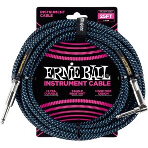 Ernie Ball P06060 Čierna-Modrá 7,5 m Rovný - Zalomený