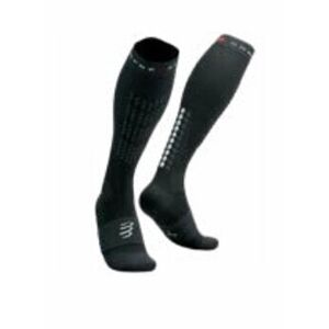 Compressport Alpine Ski Full Socks Black/Steel Grey T4 Bežecké ponožky