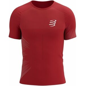 Compressport Performance SS Tshirt M High Risk Red/White XL Bežecké tričko s krátkym rukávom