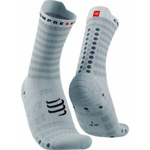 Compressport Pro Racing Socks v4.0 Ultralight Run High White/Alloy T4 Bežecké ponožky
