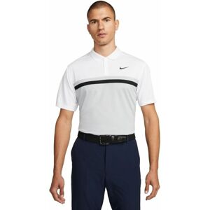 Nike Dri-Fit Victory Color-Blocked Mens Polo Shirt White/Light Smoke Grey/Black/Black L