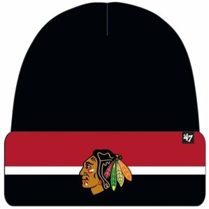 Chicago Blackhawks Split Cuff Knit Black Hokejová čiapka