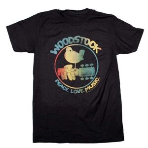 Woodstock Tričko Colorful Logo Čierna S