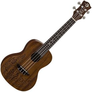 Luna Mo'o Koncertné ukulele Lizard/Leaf design