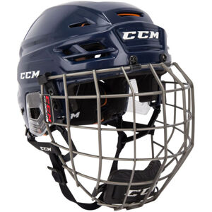 CCM Hokejová prilba Tacks 710 Combo SR Modrá M