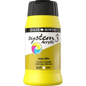 Daler Rowney System3 Akrylová farba 500 ml Lemon Yellow
