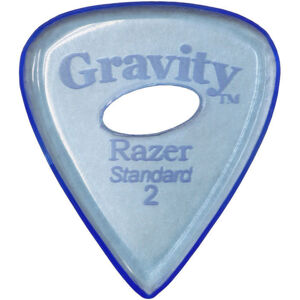 Gravity Picks GRAS2PE Razer Standard 2.0mm Polished w/ Elipse Blue