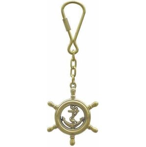 Sea-club Keyring with anchor, brass