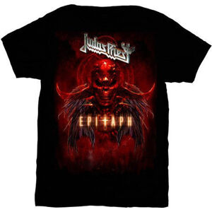 Judas Priest Tričko Epitaph Red Horns Black M