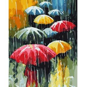 Gaira Maľovanie podľa čísiel Farebné dáždniky