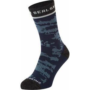 Sealskinz Reepham Mid Length Jacquard Active Sock Navy/Grey/Cream S/M Cyklo ponožky