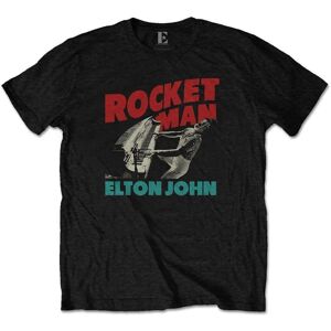 Elton John Tričko Rocketman Piano Čierna 2XL