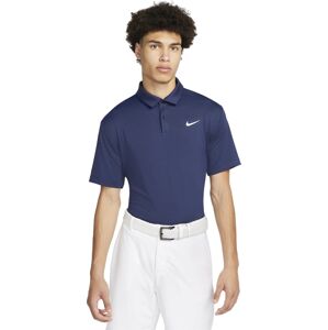Nike Dri-Fit Tour Mens Solid Golf Polo Midnight Navy/White M