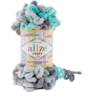 Alize Puffy Color 6076 Turquoise-Grey