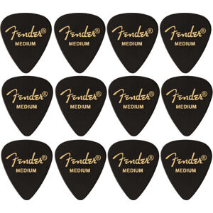 Fender 351 Shape Premium Picks Medium Black 12 Pack