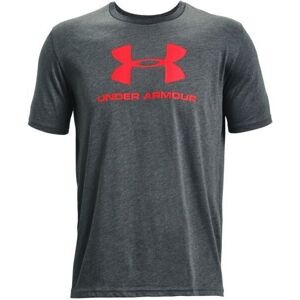 Under Armour Men's UA Sportstyle Logo Short Sleeve Pitch Gray Medium Heather/Beta S