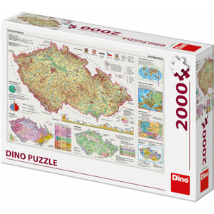 Dino Puzzle Mapy Českej republiky 2000 dielov
