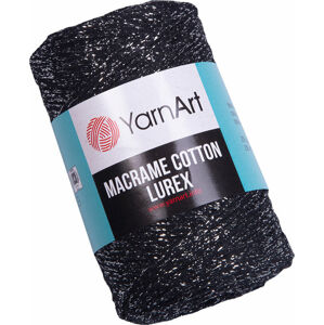 Yarn Art Macrame Cotton Lurex 2 mm 723 Black Silver