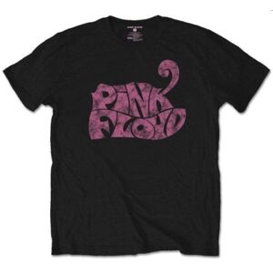 Pink Floyd Tričko Swirl Logo Čierna-Ružová S