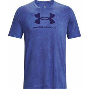 Under Armour Men's UA Wash Tonal Sportstyle Short Sleeve Sonar Blue Medium Heather/Sonar Blue M Fitness tričko