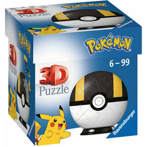 Ravensburger Puzzle Guľa Žlto-Čierny Pokémon Poké Ball 54 dielov