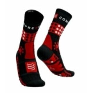 Compressport Trekking Socks Black/Red/White T1 Bežecké ponožky