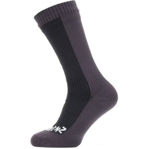 Sealskinz Waterproof Cold Weather Mid Length Sock Black/Grey L