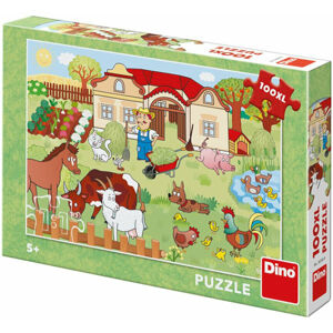 Dino Puzzle Zvieratká na farme 100 dielov