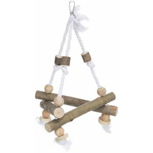Trixie Bark Wood Swing On A Rope Hojdačka pre vtáky 27 x 27 x 27 cm