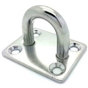 Osculati Stainless Steel Rectangular Plate with Ring 35 mm x 30 mm
