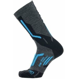 UYN Man Ski Cross Country 2In Socks Anthracite/Blue 45-47 Lyžiarske ponožky