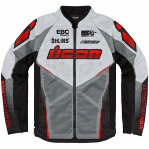 ICON - Motorcycle Gear Hooligan Ultrabolt™ Jacket Red XL Textilná bunda
