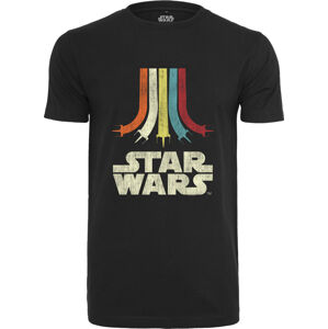 Star Wars Tričko Rainbow Logo Čierna S