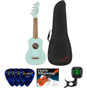 Fender Venice Soprano Ukulele WN Daphne Blue SET Sopránové ukulele Daphne Blue