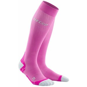 CEP WP207Y Compression Tall Socks Ultralight Pink/Light Grey II Bežecké ponožky