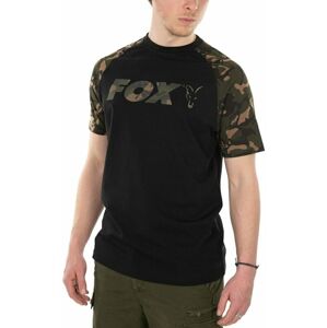 Fox Fishing Tričko Raglan T-Shirt Black/Camo XL