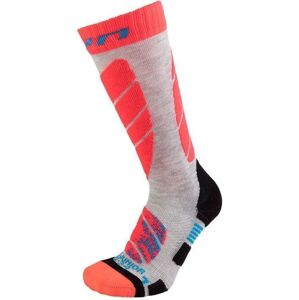 UYN Juniors Socks Light Grey/Coral Fluo 31-34