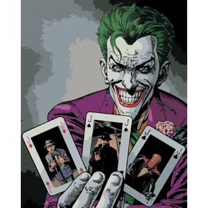 Zuty Maľovanie podľa čísiel Joker a karty Batman