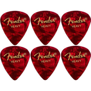 Fender 351 Shape Premium Pick Heavy Red Moto 6 Pack