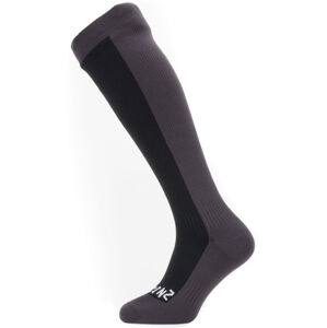 Sealskinz Waterproof Cold Weather Knee Length Socks Black/Grey XL Cyklo ponožky
