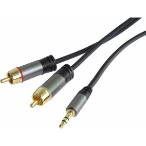 PremiumCord Jack 3.5mm-2xCINCH M/M 1,5 m Audio kábel