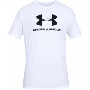 Under Armour Men's UA Sportstyle Logo Short Sleeve White/Black L Fitness tričko