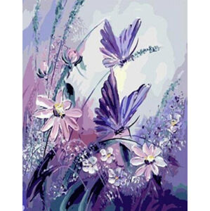 Gaira Maľovanie podľa čísiel Motýle na kvetoch