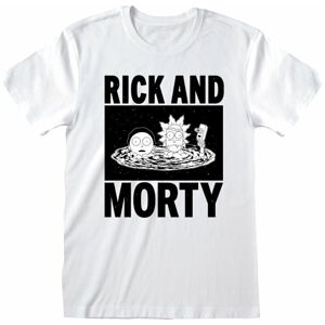 Rick And Morty Tričko Black And White Biela 2XL