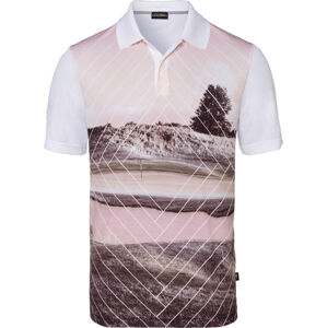 Golfino Printed Mens Polo Shirt Optic white 52