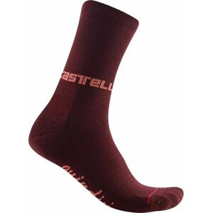 Castelli Quindici Soft Merino W Sock Bordeaux L/XL Cyklo ponožky