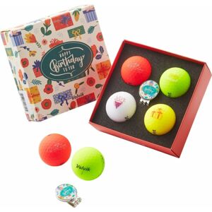 Volvik Vivid Birthday 4 Pack Golf Balls Plus Ball Marker